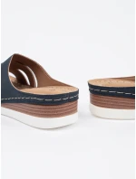 Výborné  nazouváky modré dámské na klínku