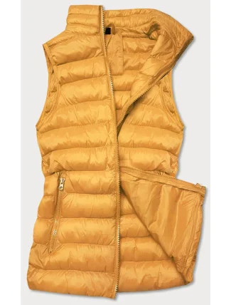 Krátká žlutá dámská prošívaná vesta (23077-333) Krátká žlutá dámská prošívaná vesta (23077-333)