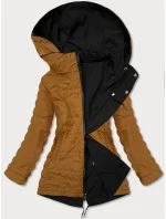 Černo-karamelová oboustranná dámská bunda (W502-1) Černo-karamelová oboustranná dámská bunda (W502-1)