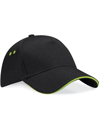 Beechfield B 15C 5 panelová sandwich kšiltovka 53.015C black/lime green Beechfield B 15C 5 panelová sandwich kšiltovka 53.015C black/lime green