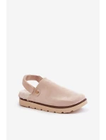 Dámské Pantofle Na Silné Podešvi S Kožíškem A Přezkou Černé Linneola