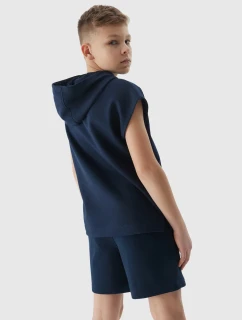 Chlapecké teplákové kraťasy 4F - tmavě modré