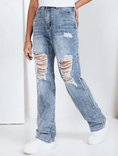 Dámské džínové kalhoty s dírami modré FashionStreet UY2812