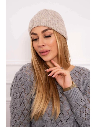 Tenká čepice Oliwia K252 světle béžová