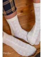Duhové ponožky bílá čokoláda 1 pár