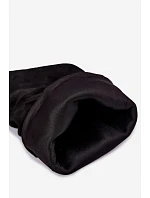 Černé nazouvací kotníkové boty typu Slouchy Falisette na podpatku Černé nazouvací kotníkové boty typu Slouchy Falisette na podpatku