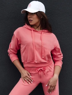 TRENDHOOD dámská korálová mikina s kapucí FashionStreet BY1309