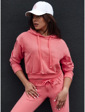 TRENDHOOD dámská korálová mikina s kapucí FashionStreet BY1309