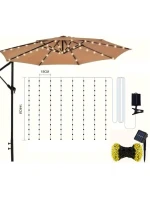 SOLÁRNÍ ZAHRADNÍ DEŠTNÍK SVĚTLO 5M 72LED