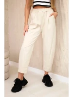 Kalhoty s kapsami Summer Punto světlé béžové