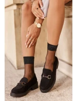 Dámské semišové Mokasíny černé Beanika