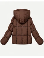Dámská bunda puffer čokoládová (B6061-14) Dámská bunda puffer čokoládová (B6061-14)