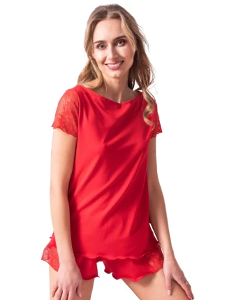 Dámské pyžamo Nicola red - ELDAR