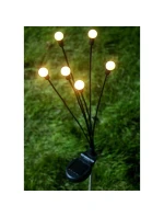 SOLÁRNÍ LAMPA TANČÍCÍ VE VĚTRU BÍLÉ KOULE 6 LED 72CM