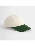 Beechfield B 67 5 panelová kontrastní kšiltovka 53.0067 natural/forest green