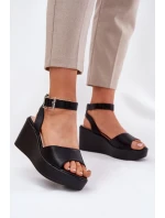 Dámské Sandály Na Klínu Černé Efrina Dámské Sandály Na Klínu Černé Efrina