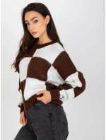 Jumper EM SW 1034 01.91 bílo-hnědý Jumper EM SW 1034 01.91 bílo-hnědý