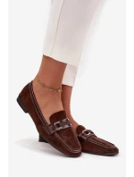 Dámské mokasíny s ozdobným detailem Evelora – čokoládové