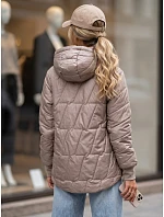 Dámská přechodová bunda s kapucí TY5783 béžová - FashionStreet Dámská přechodová bunda s kapucí TY5783 béžová - FashionStreet