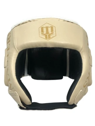 Boxerská přilba MASTERS KTOP-PU-MATT béžová