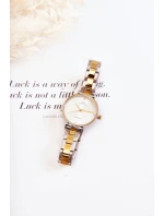 Dámské voděodolné ocelové hodinky Giorgio & Dario Zlato-stříbror