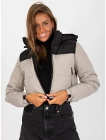 Dámská bunda NM KR D2 3825 77P černá a béžová