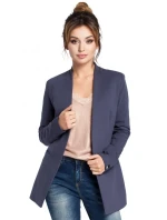 B030 Pletené sako bez límce - černé