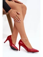 Dámské lakované lodičky Sergio Leone – červené
