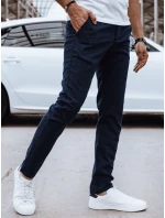 Pánské tmavě modré kalhoty pro volný čas FashionStreet UX4387 Pánské tmavě modré kalhoty pro volný čas FashionStreet UX4387