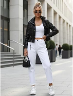 Dámská krátká bunda z ekokůže černá FashionStreet TY5665