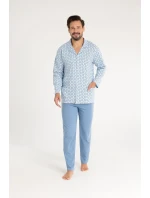 Pyžamo Regina 486 dlouhé/r 2XL-3XL z25/26 pánské rozepínací Pyžamo Regina 486 dlouhé/r 2XL-3XL z25/26 pánské rozepínací