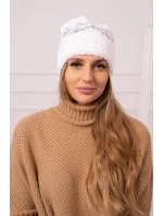 Dámská čepice Kira K374 bílá+šedá Dámská čepice Kira K374 bílá+šedá