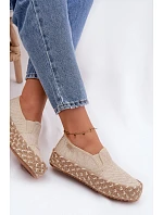 Dámské espadrilles na platformě s pletením Lee Cooper LCW-26-31-4332 béžové