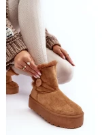 Dámské sněhule na platformě s kožešinou Camel Vikas Dámské sněhule na platformě s kožešinou Camel Vikas