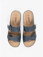 Trendy dámské sandály modré na klínku Trendy dámské sandály modré na klínku