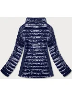 Tmavě modrá dámská lesklá bunda (7210-99) Tmavě modrá dámská lesklá bunda (7210-99)