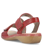 Kožené pohodlné sandály Rieker W RKR685 red