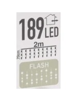 DĚTSKÉ SVĚTLO 200x70cm LED OKENNÍ KRUH BÍLÝ FLASH