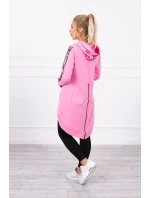 Mikina se zipem na zádech světle růžová Mikina se zipem na zádech světle růžová