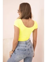 Dámská klasická bavlněná blůza s krátkým rukávem modrá