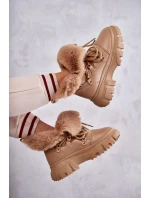 Teplé boty Trappers Tmavě béžová Charles