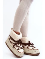 Dámské zateplené sněhule Bežové Rohes