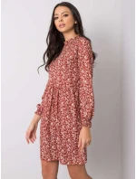 Šaty D50016F30263A tmavě oranžová