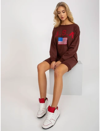 Mikina VI BL 3192.23P tmavě hnědá