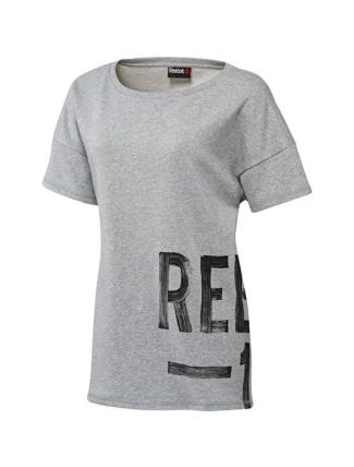 Šedé tričko Reebok Faves