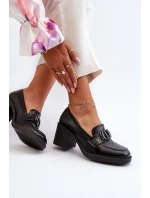 Dámské lodičky na podpatku s ozdobou černé Nedarea Dámské lodičky na podpatku s ozdobou černé Nedarea