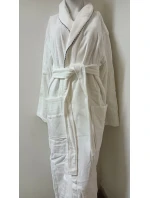 AKCE Župan Velur lýmec froté bílý s proužkem - Vestis