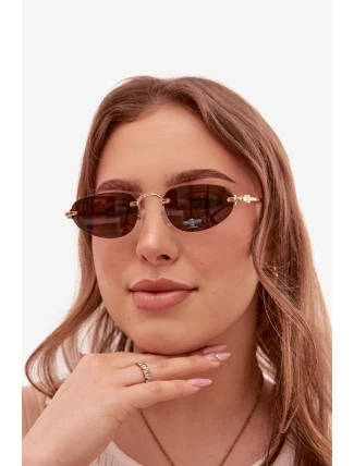Dámské sluneční brýle tmavě hnědé