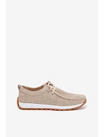 Dámské polobotky z přírodního semiše béžové Amela