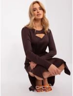 LK SK 509447 šaty.75P tmavě hnědá